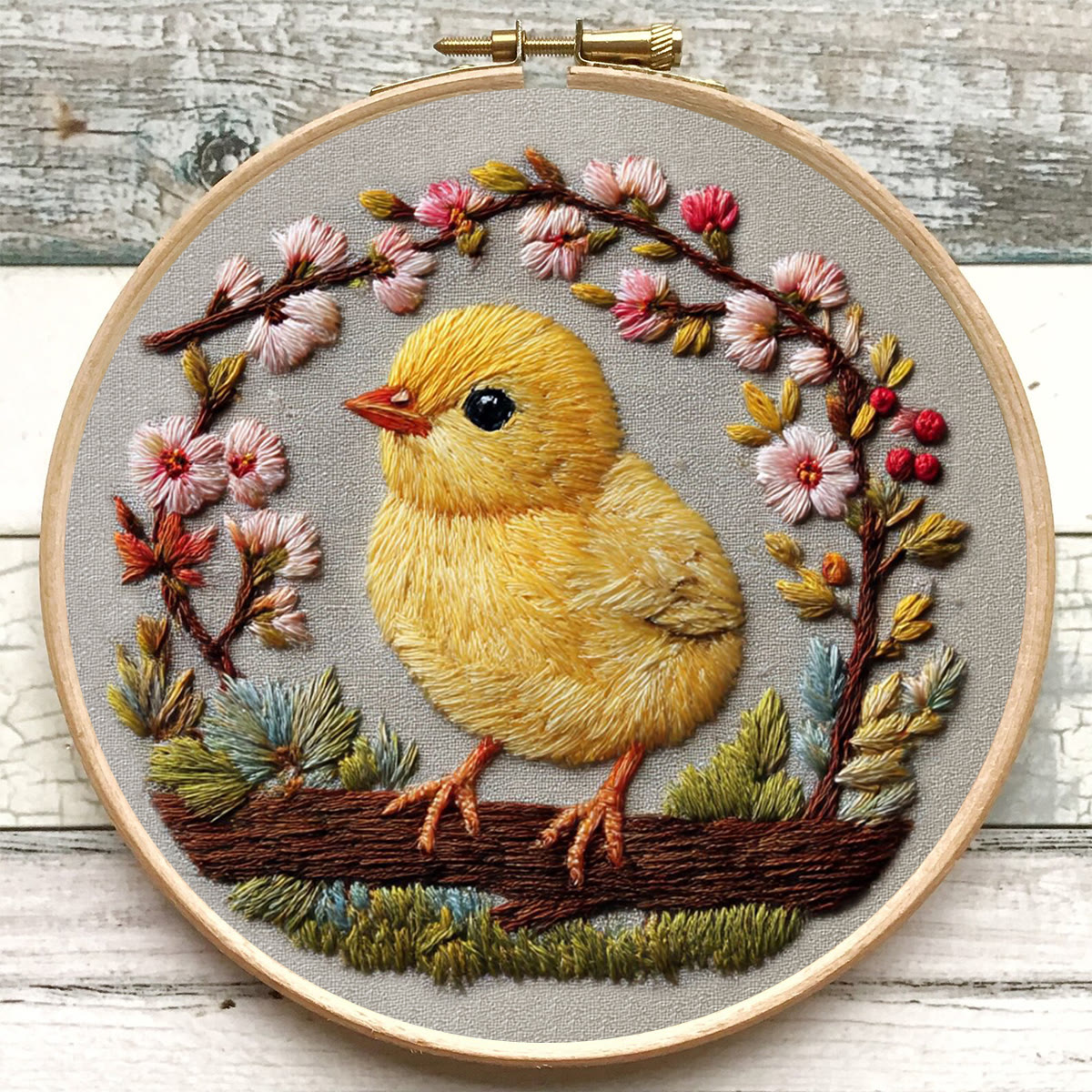 Rubbyoo Embroidery Kit - Floral Chick | Cute Animal Art | Beginner Stitch Craft - image 8