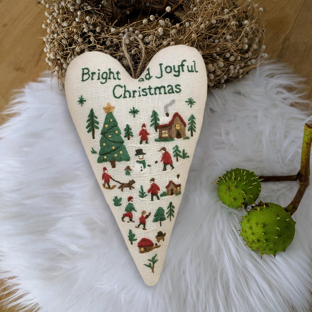 Rubbyoo Heart Embroidery Kit - Christmas Diorama | Christmas Decoration | Diy Holiday Gift - image 4