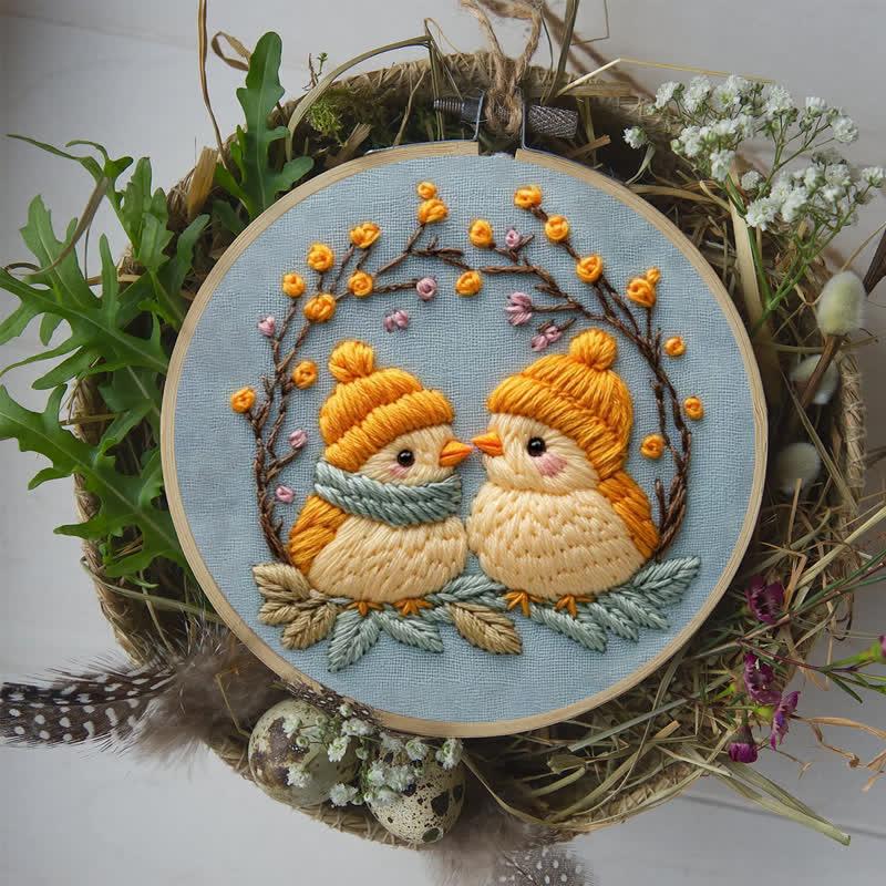 Rubbyoo Embroidery Kit - Cute Winter Birds - image 9