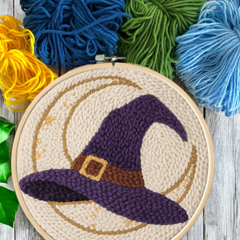 Witch Hat Punch Needle Kit - Halloween Handmade Craft | Unique Decorative Art  - image 10