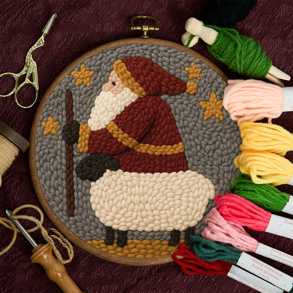 Christmas Santa Punch Needle Kit – Creative Holiday Craft | Heartfelt Gift - image 11