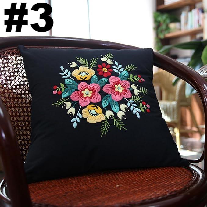 Embroidered Pillow Case Kits  | Stitching Bedroom  Home Decoration | Diy Handmake Floral Crafts - #3 - image 4