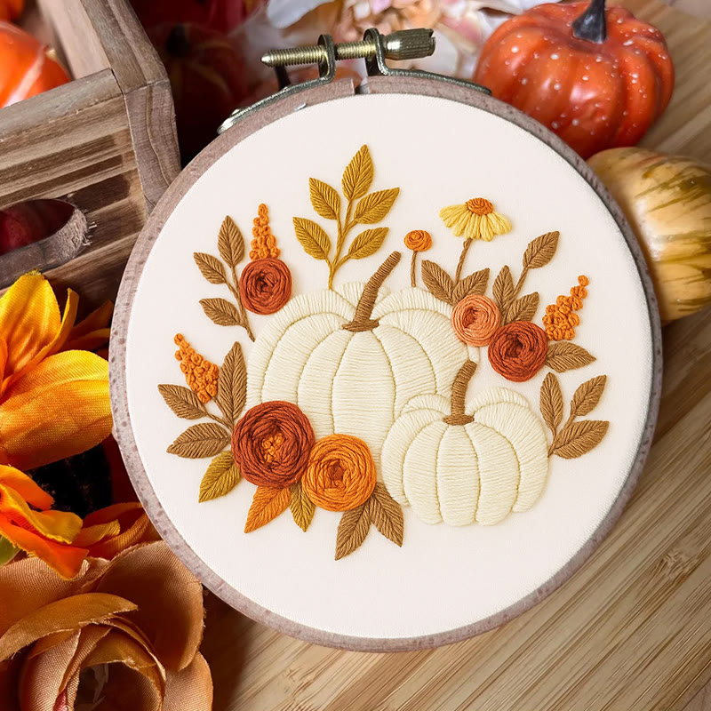 Rubbyoo Embroidery Kit - Botanical Pumpkin | Halloween Wall Hanging | Perfect Decor For Halloween - image 5