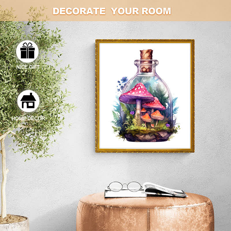 Fantasy world in a jar - Wooden Jigsaw Puzzle