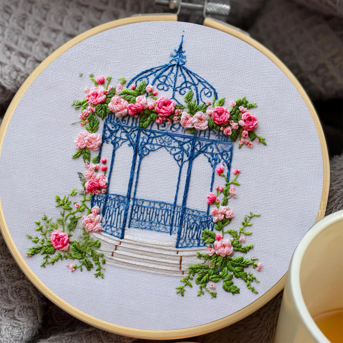 Rubbyoo Embroidery Kit - Rose Garden | Charming Handmade Craft | Diy Decorative Art  - image 6