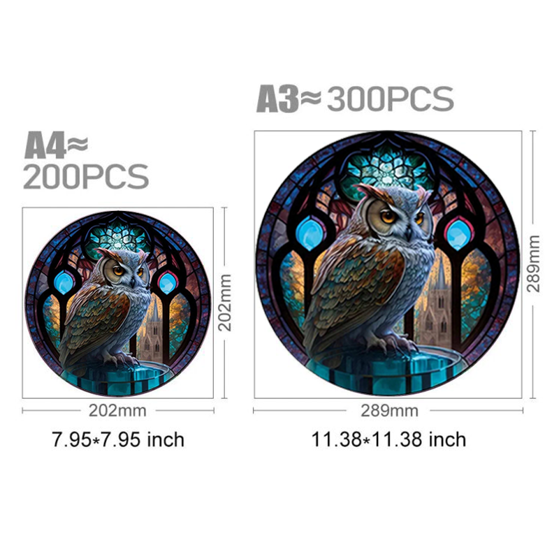 Block Handsome Owl - Wooden Jigsaw Puzzle