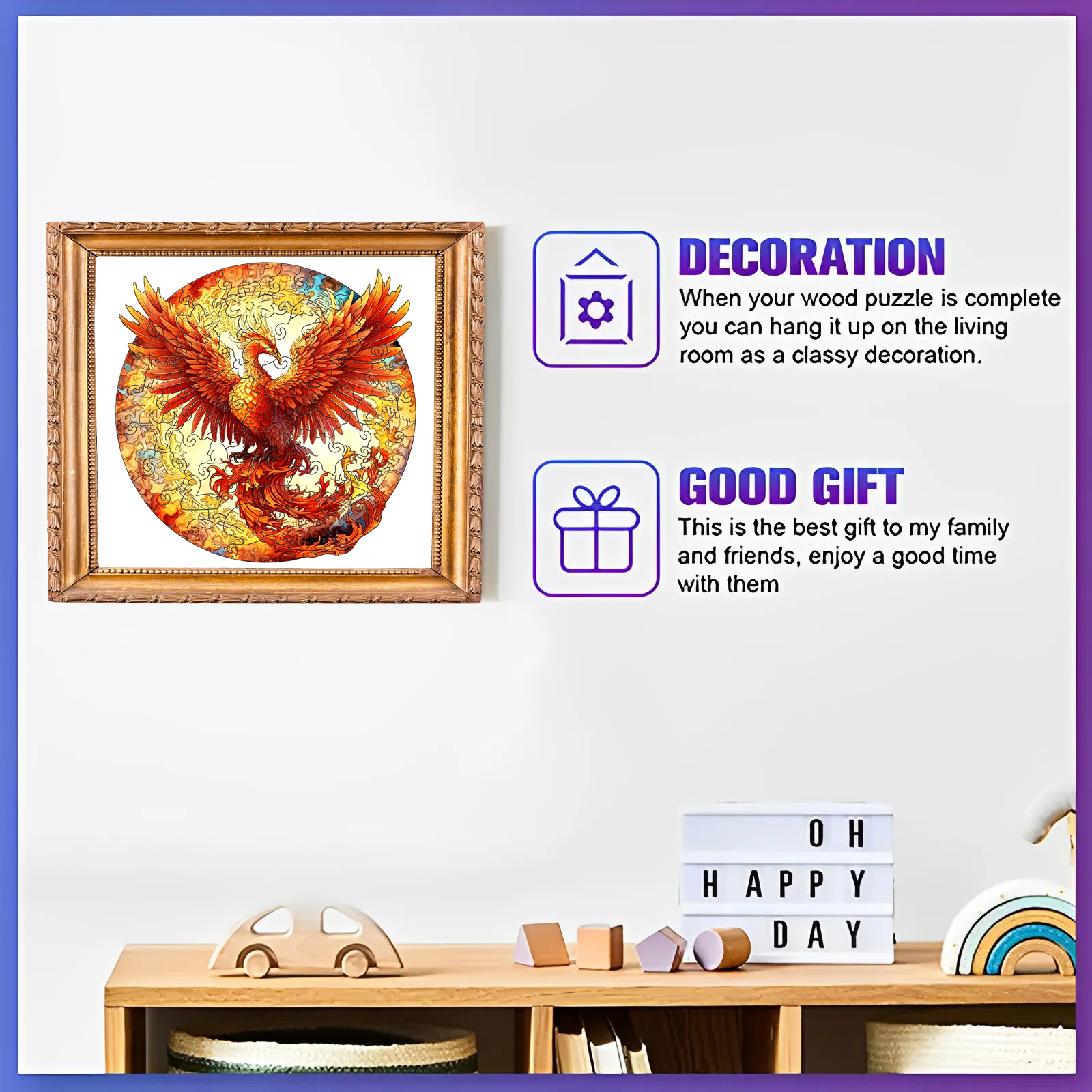 Fiery Phoenix Series- Wooden Jigsaw Puzzles