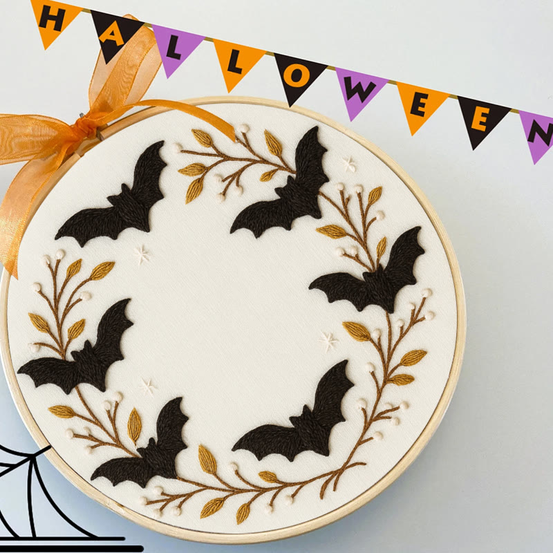Rubbyoo Embroidery Kit - Halloween Bats | Easy Needle Craft | Perfect For Home Decor - image 4