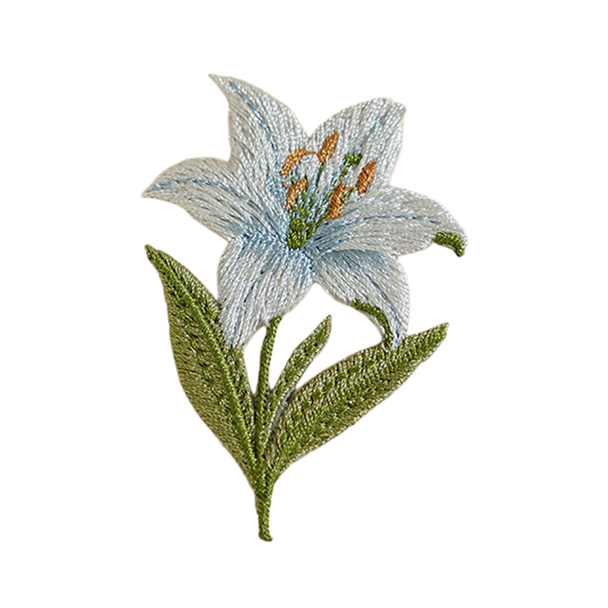 Rubbyoo Plant Embroidered Patch - Elegant Iron-on Patch For Nature Lovers | Rustic Floral Repair Applique - Lily A - image 8