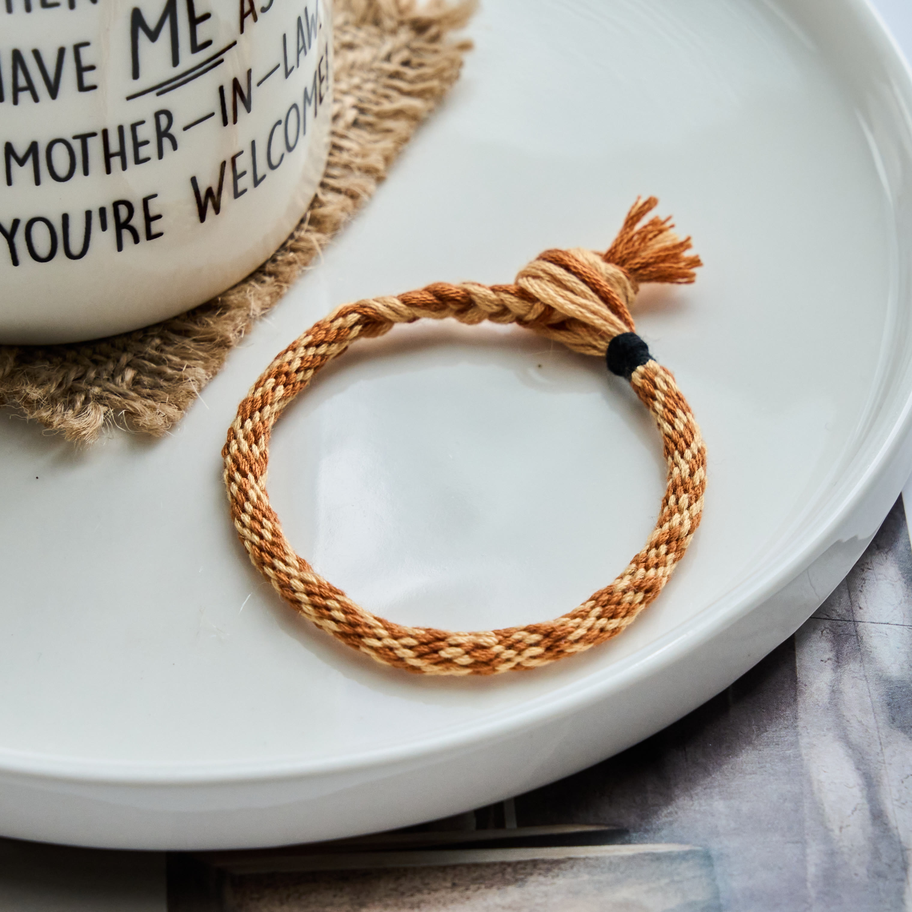 Rubbyoo Kumihimo Bracelet Kit - Fishbone Woven Pattern | Handmade Woven Bracelet | Everyday Casual Wear - image 4