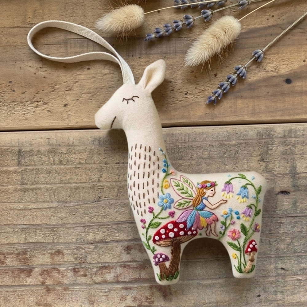 Rubbyoo Llama Embroidery Kit - The Flower Fairy | Stuffed Alpaca Toy | Unique Gift For Crafters - image 7