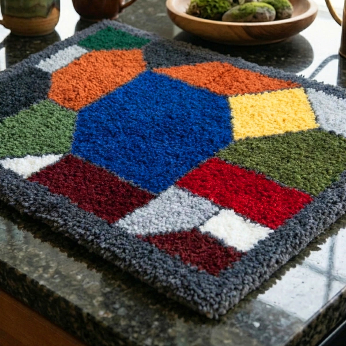 Rubbyoo Latch Hook Rug Kit - Abstract Patterns | Boho Living Room Decor | Personalized Handmade Gift - image 8