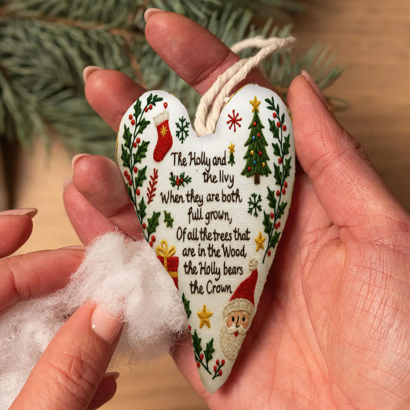 Rubbyoo Heart Embroidery Kit - Christmas Carol | Diy Christmas Ornament | Nice Gift For Friend - image 6