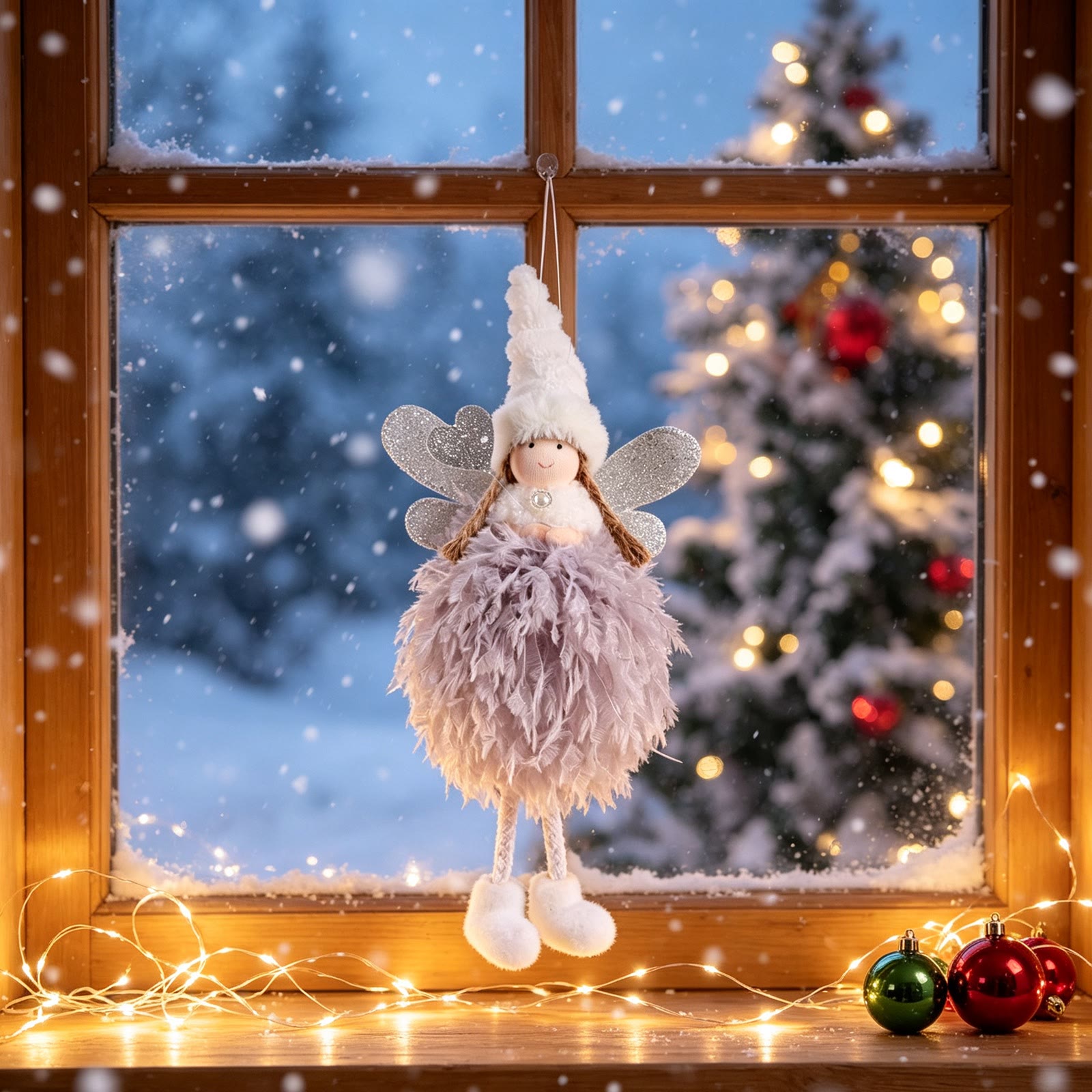 Rubbyoo 3 Pcs Fairy Christmas Ornaments - Winter Fairy | Christmas Tree Decorative Doll | Nice Holiday Gift  - image 6