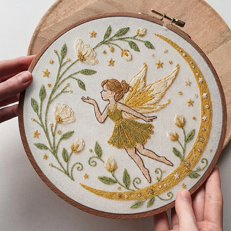 Rubbyoo Embroidery Kit - Magic Fairy | Diy Hoop Art | Nice Wall Hanging  - image 7