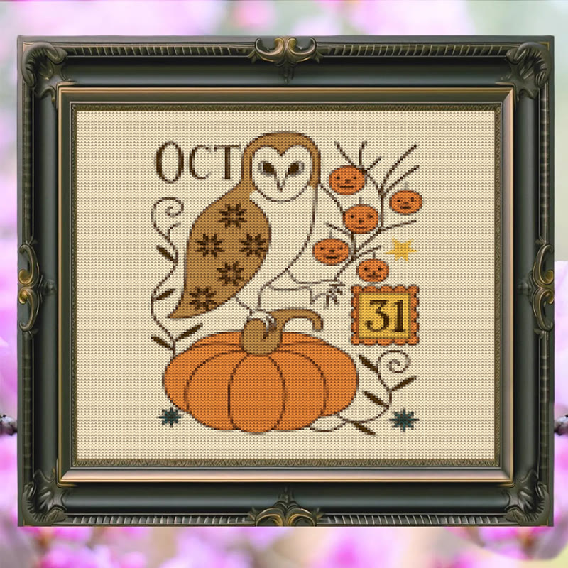Cross Stitch Kit - Spooky Owl | Mysterious Halloween Craft | Diy Wall Art - image 10