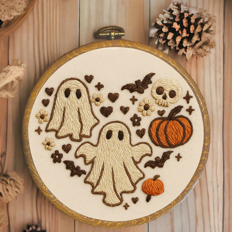 Rubbyoo Embroidery Kit - Halloween Bats And Ghosts | Spooky Halloween Decor | Diy Holiday Handicraft - image 8