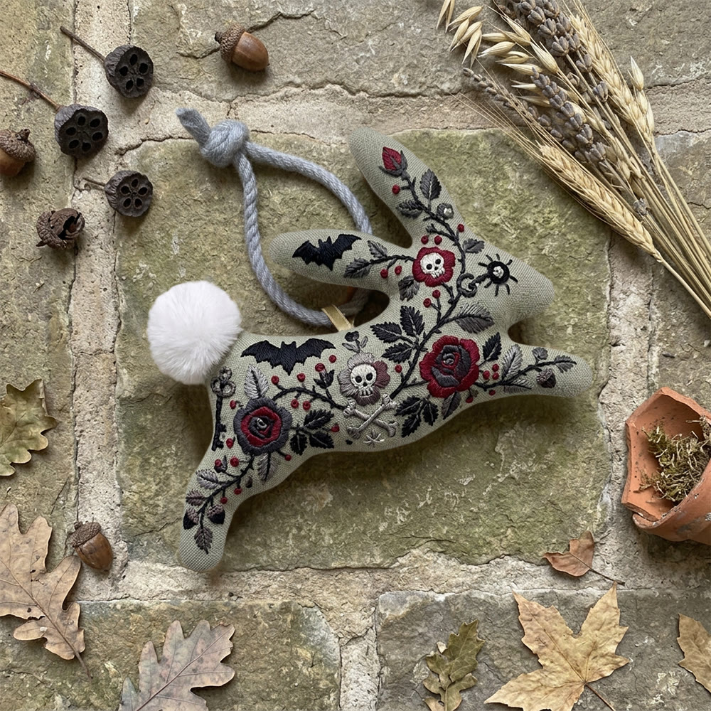 Rubbyoo Rabbit Embroidery Kit - Gothic Patten | Handicraft For Beginner | Diy Holiday Ornament - image 6