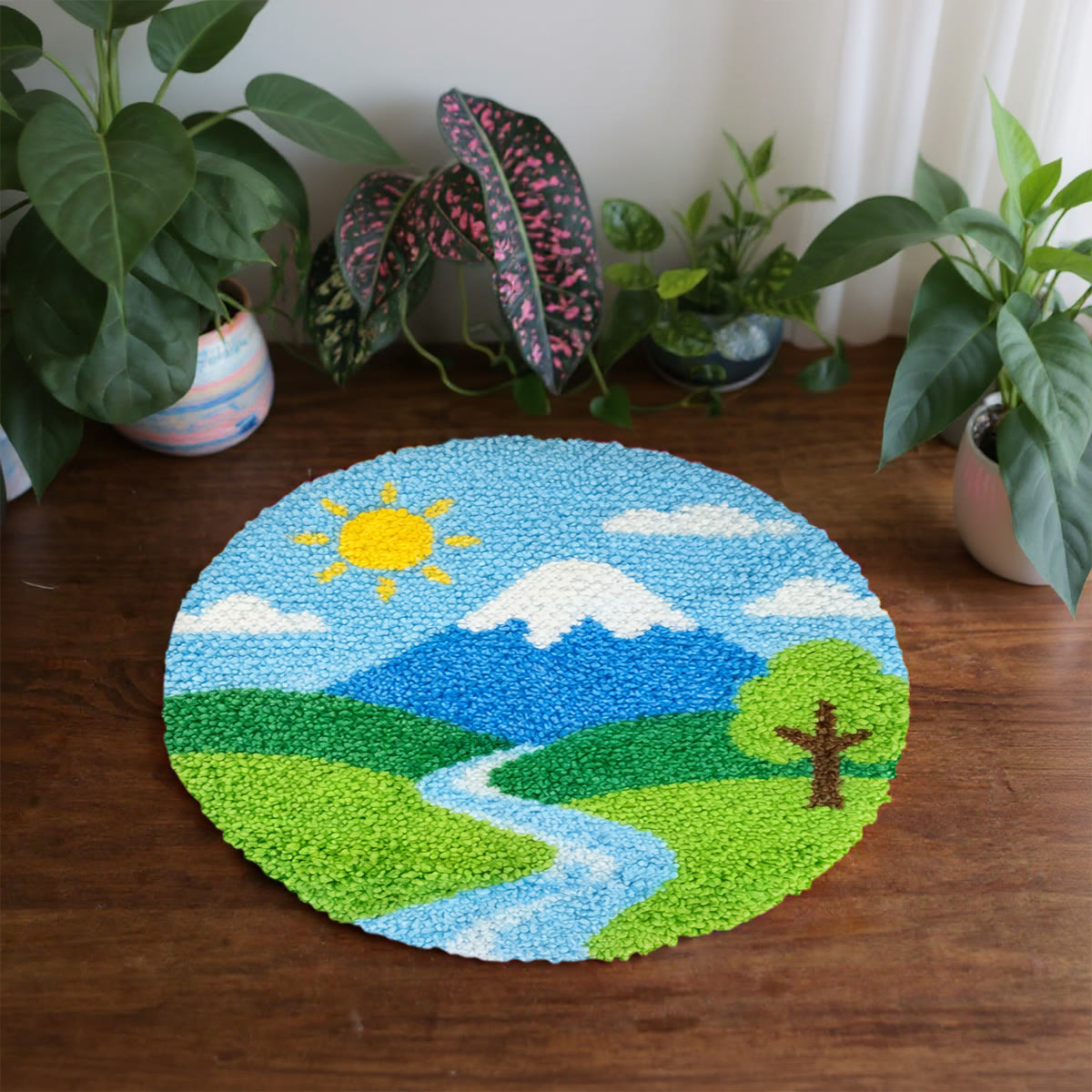 Rubbyoo Latch Hook Rug Kit - Spring Mountain View | Beautiful Handmade Craft | Unique Gift  For Friend  - image 6