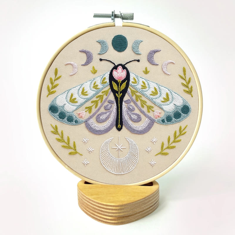 Rubbyoo Embroidery Kit - Celestial Lunar Moth | Creative Handmade Craft | Unique Hanging Ornament - image 11