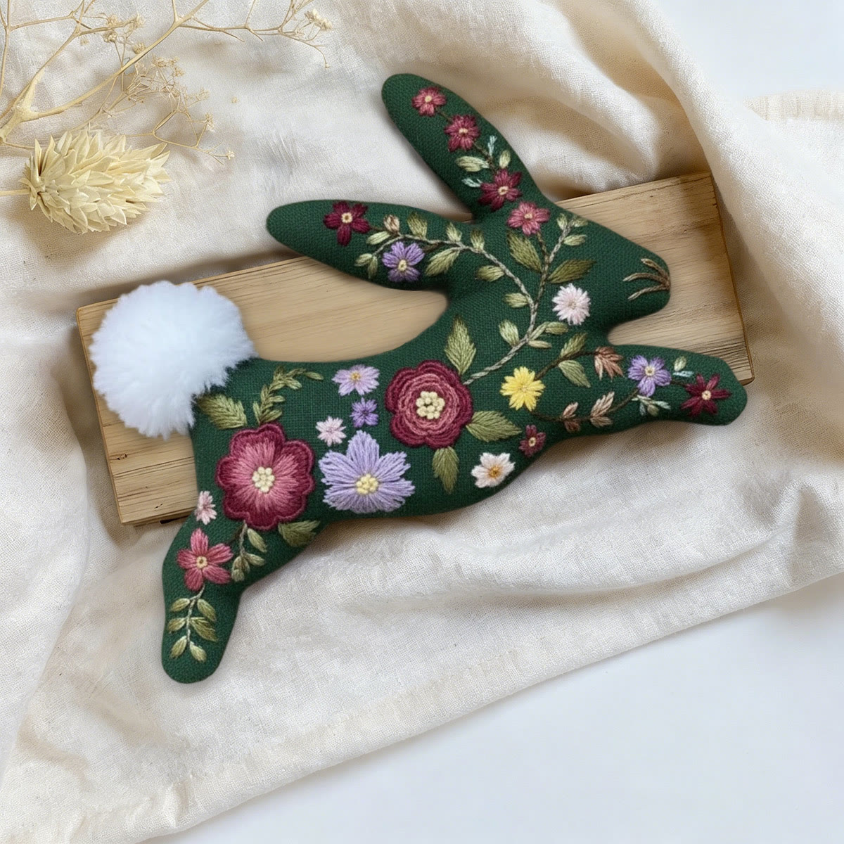 Rubbyoo Rabbit Embroidery Kit - Spring Wildflower | Diy Bunny Craft | Beginner Handmade Art - image 5