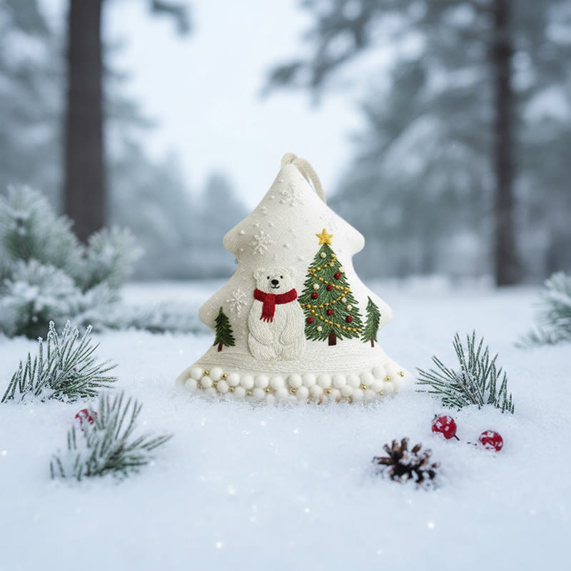 Rubbyoo Tree-shaped Embroidery Kit - Polar Bear Scene | Embroidery Starter Kit | Perfect Gift For Beginners - image 7