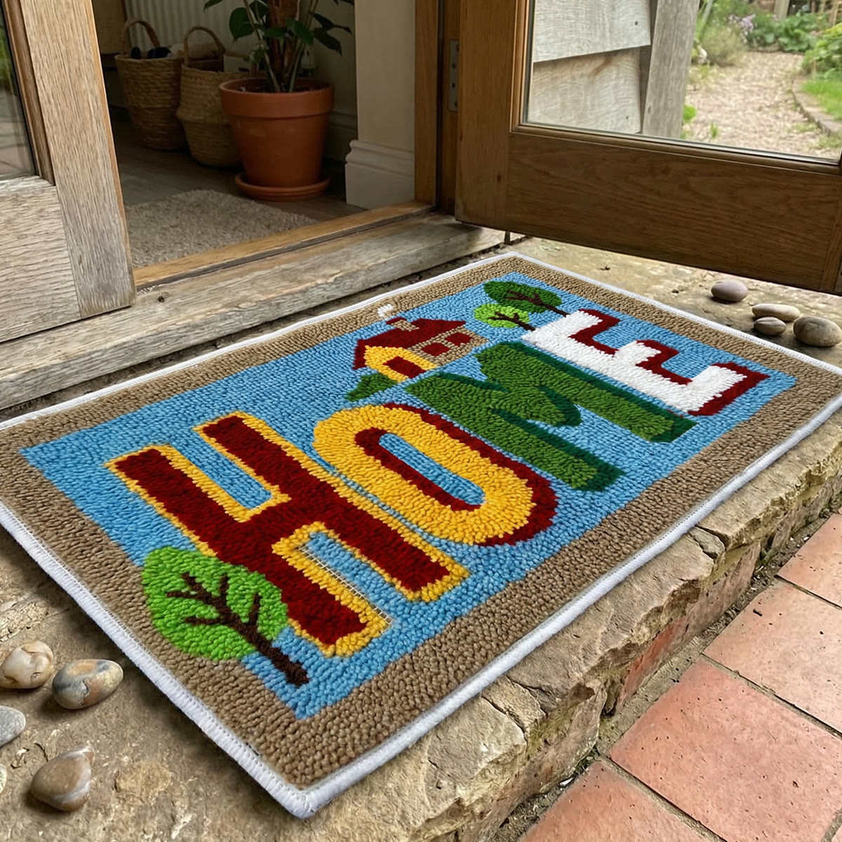 Rubbyoo Latch Hook Rug Kit - Home | Front Door Mat | Special Housewarming Gift - image 5