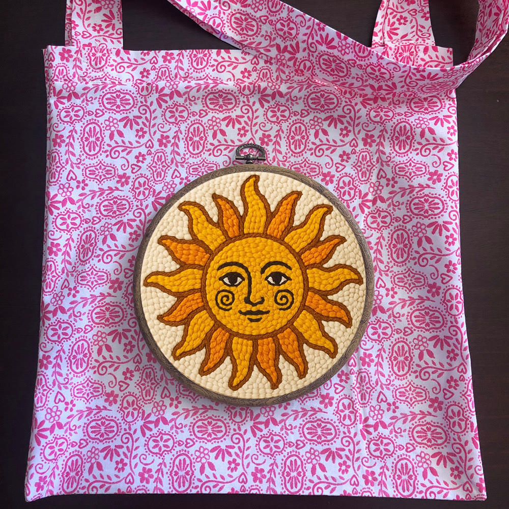 Cheerful Smiling Sun Punch Needle Kit – Playful Gifting Option | Entry-Level Handcraft Project - image 13