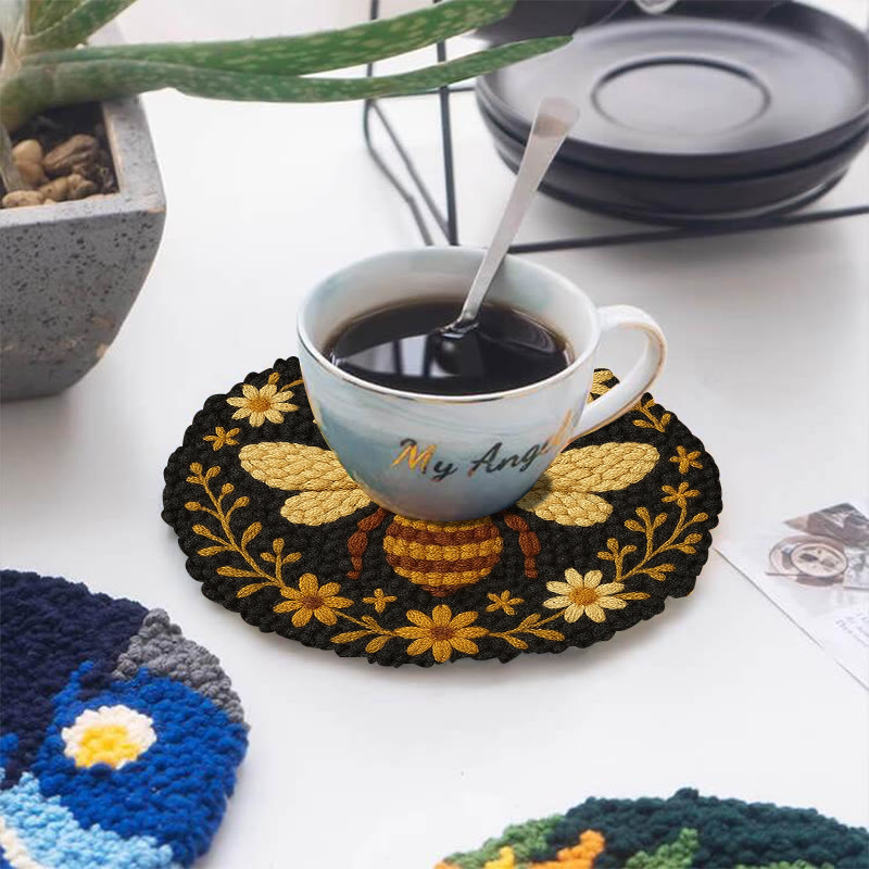 Bumble Bee Punch Needle Kit -  Handmade Decorative Needlepoint | Diy Wall Hanging - image 8