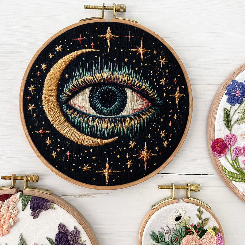 Rubbyoo Embroidery Kit - Witchy Eye | Celestial Decorative Craft | Gothic Needle Artwork - image 9