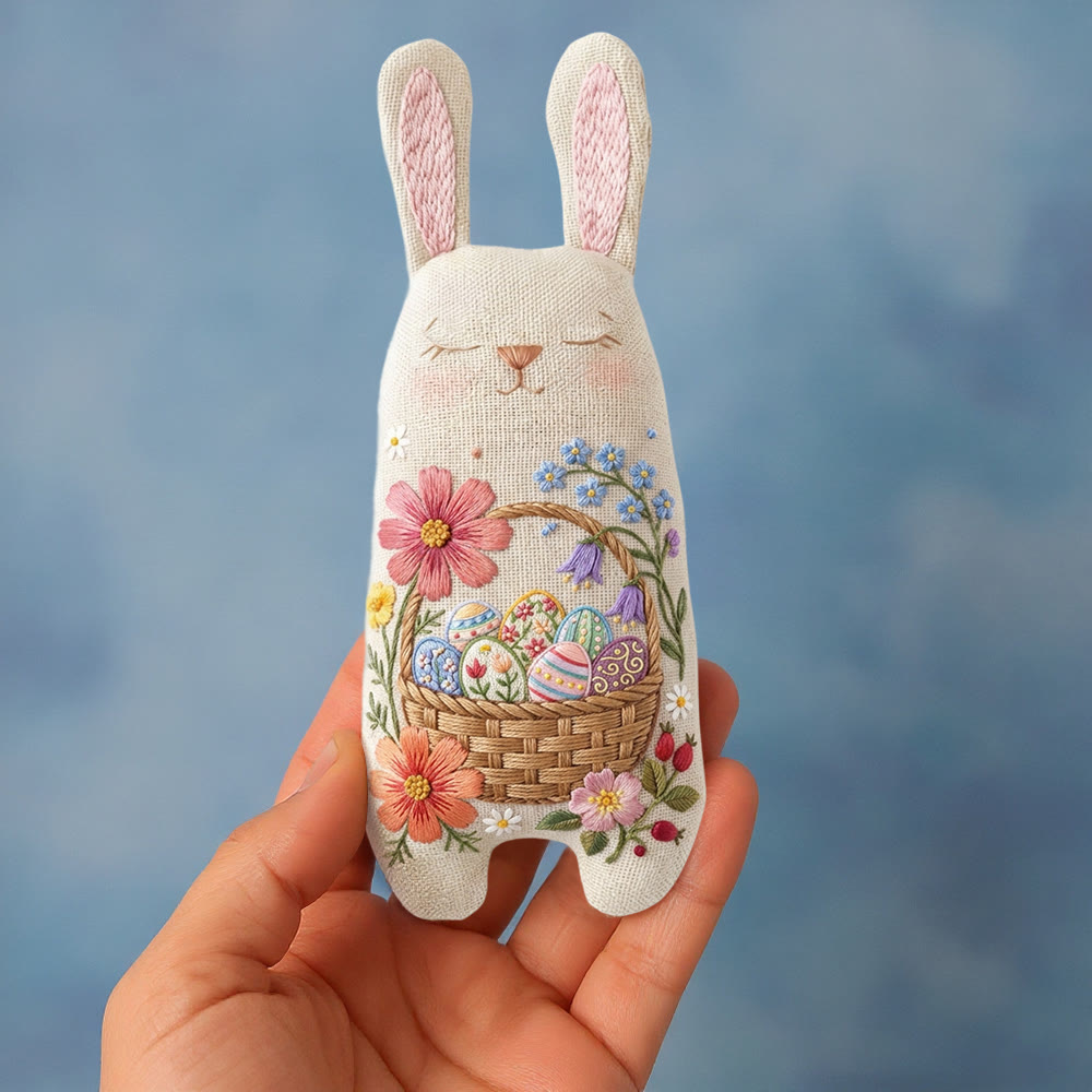 Rubbyoo Bunny Toy Embroidery Kit  - Easter Basket  | Adorable Stuffed Bunny Toy | Diy Sewing Kit | Unique Birthday Gift  - image 4