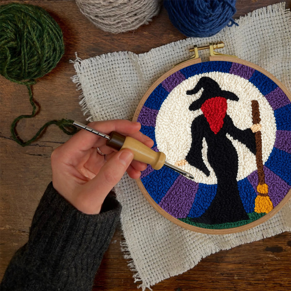 Magical Witch Punch Needle Kit - Unique Needle Coaster | Perfect For Holiday Decor - image 5