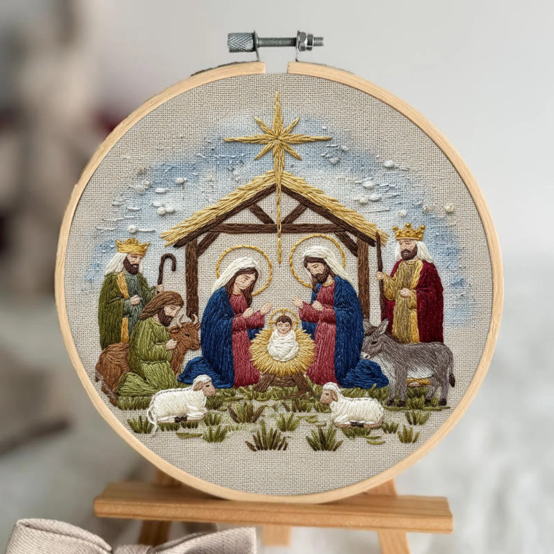 Rubbyoo Embroidery Kit - Christmas Nativity  | Diy Holiday Needlework | Decorative Handmade Craft - image 9