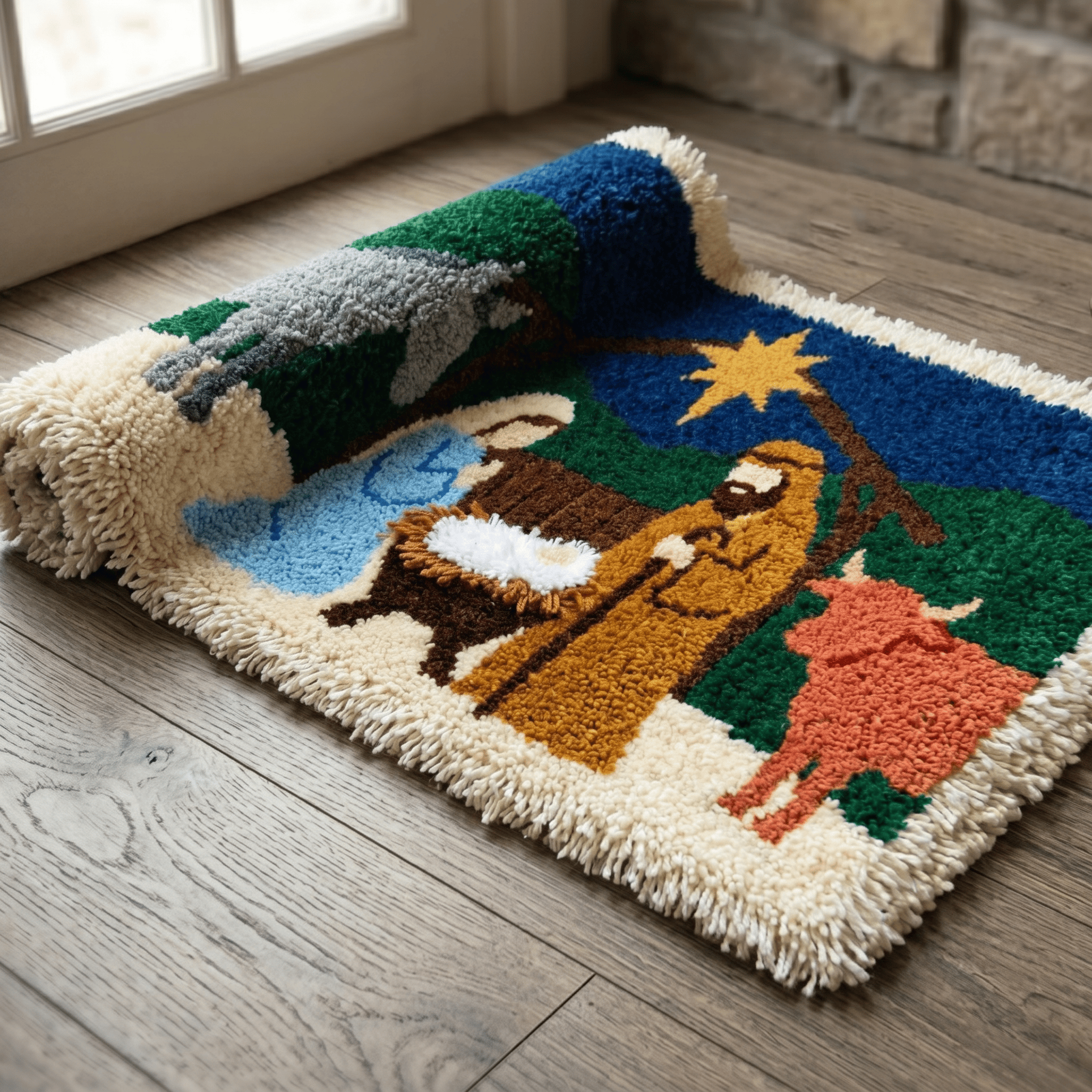 Rubbyoo Latch Hook Rug Kit - Nativity | Religious Wall Hanging Gift  | Perfect For Home Decor  - image 7