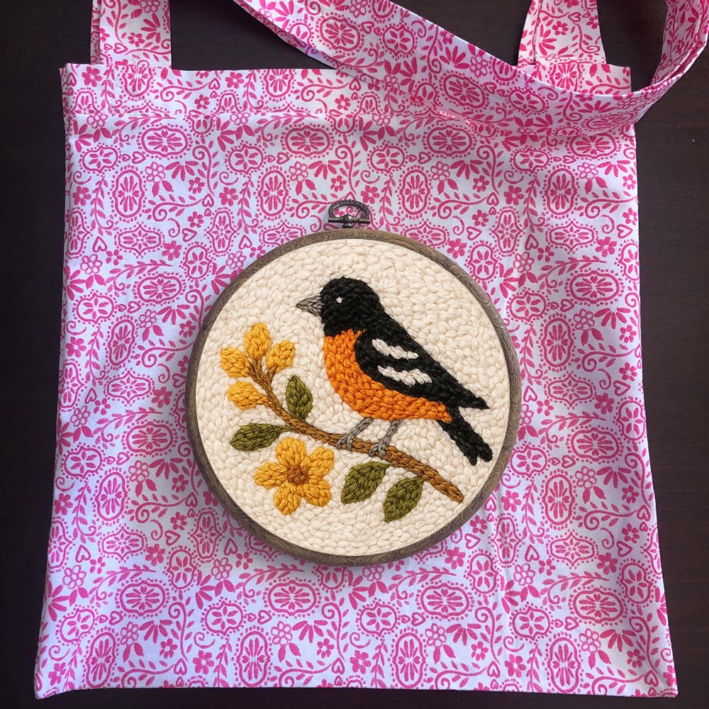 Oriole Bird Punch Needle Kit - Decorative Gift For Housewarming | Perfect Craft For Bird Lovers - image 11