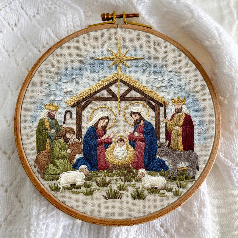 Rubbyoo Embroidery Kit - Christmas Nativity  | Diy Holiday Needlework | Decorative Handmade Craft - image 7