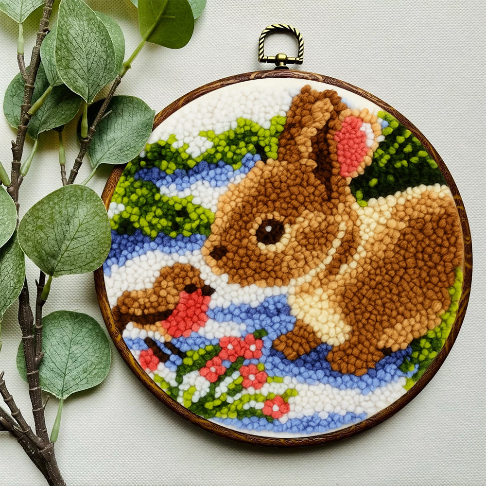 Realistic Bunny Punch Needle Kit – Beginner-friendly Project | Vibrant Handmade Nature Art - image 7