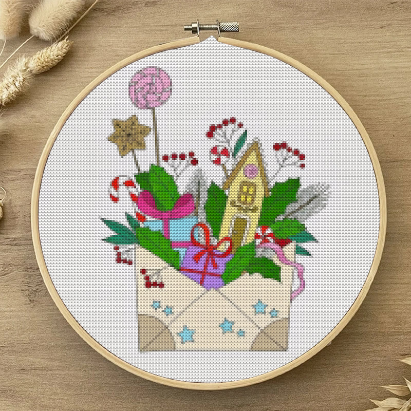  Cross Stitch Kit - New Year Envelope | Christmas Celebration Handicraft | Festival Home Decor - image 4