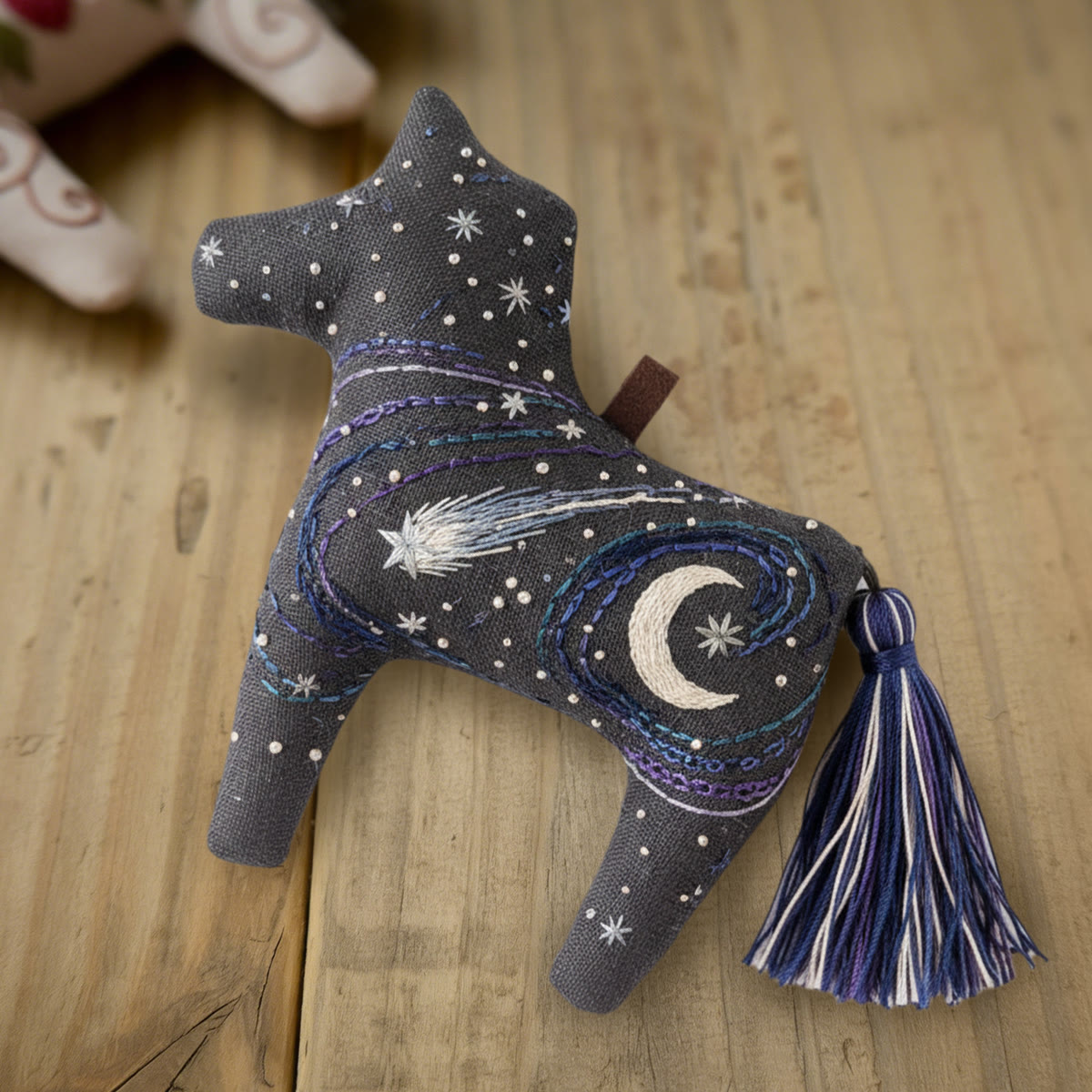 Rubbyoo Dala Horse Embroidery Kit - Star And Moon Night | Fun Craft Project | Cool Room Decoration - image 7
