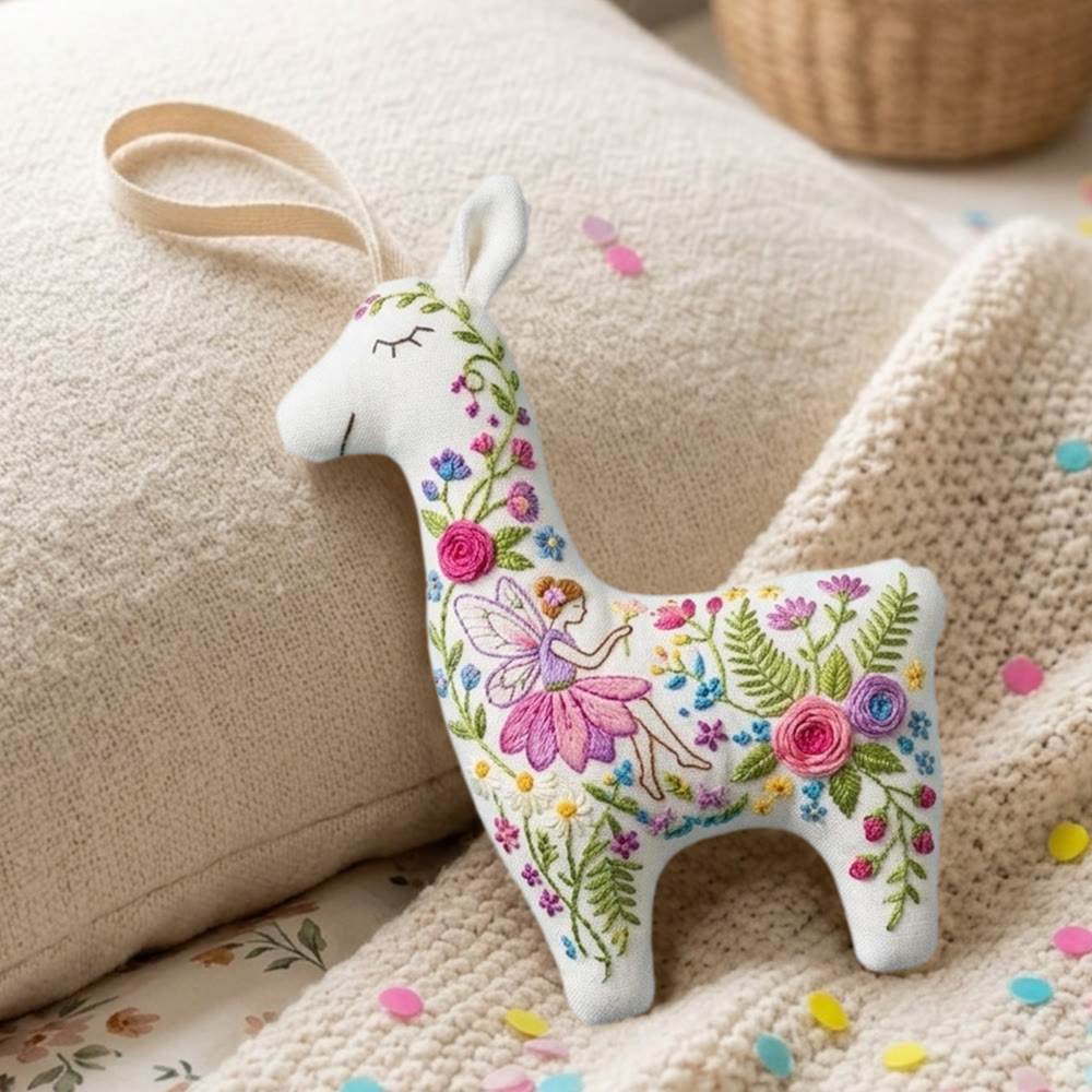 Rubbyoo Llama Embroidery Kit - Magical Forest Fairy | Handcrafted Lover Gift | Enchanted Garden Decor - image 5