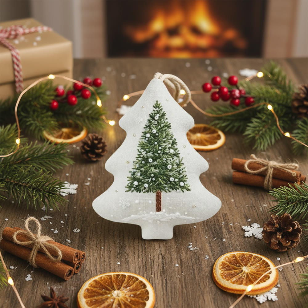 Rubbyoo Tree-shaped Embroidery Kit - Winter Tree | Christmas Handmade Art | Perfect For Stitch Beginner  - image 3