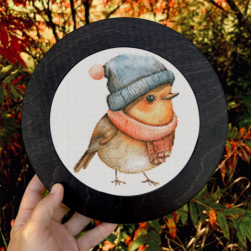  Cross Stitch Kit - Lovely Chick | Winter Room Ornament  | Handmade Animal Craft  - image 9