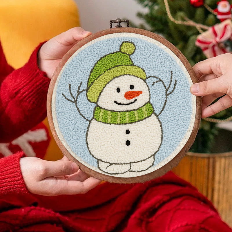 Little Snowman Punch Needle Kit - Cute Christmas Hanging | Easy Handmade Art - image 5