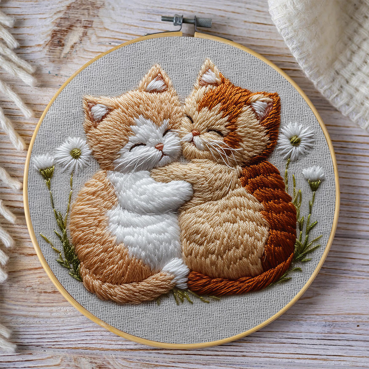 Rubbyoo Embroidery Kit - Snuggling Kittens | Joyful Handcraft | Cozy Gift Choice - image 10