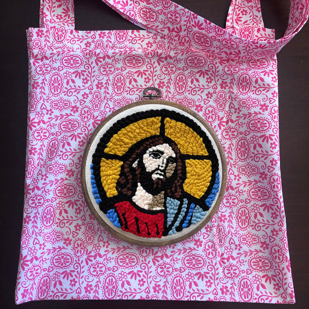 Jesus Christ Punch Needle Kit - Religious Wall Hanging |  Diy Handmade Craft - image 11