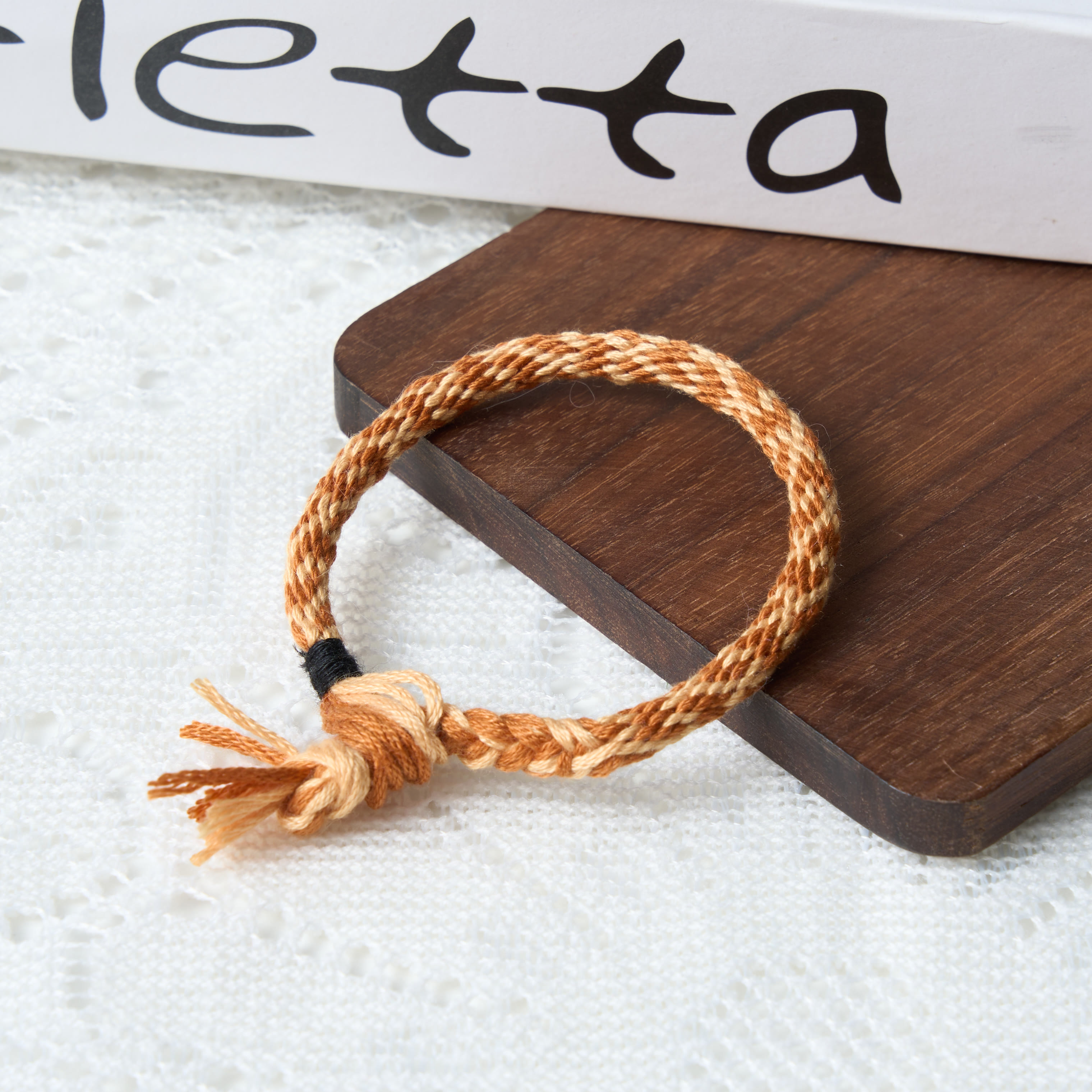 Rubbyoo Kumihimo Bracelet Kit - Latte Coffee | Simple Classic Style | Thoughtful Handmade Gift - image 4