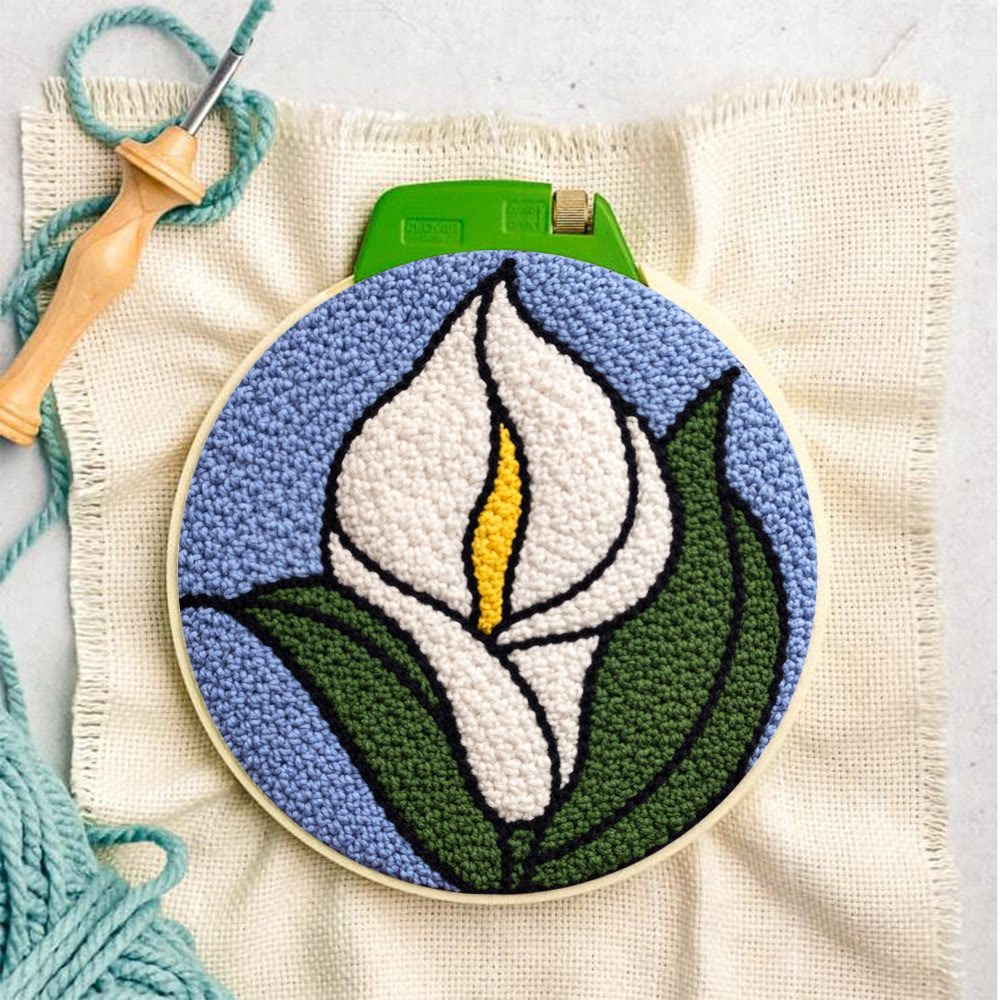Arum Lily Punch Needle Kit - Diy Flower Design | Modern Handmade Craft - image 8