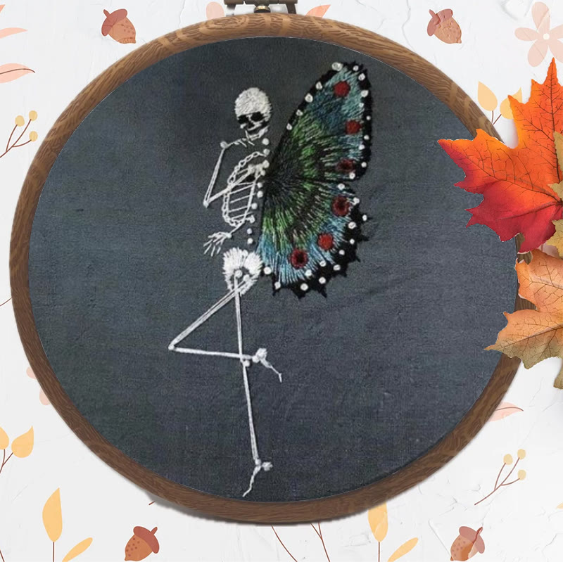 Rubbyoo Embroidery Kit - Skeleton Butterfly | Delicate Needle Artwork | Nice For Beginner - image 4
