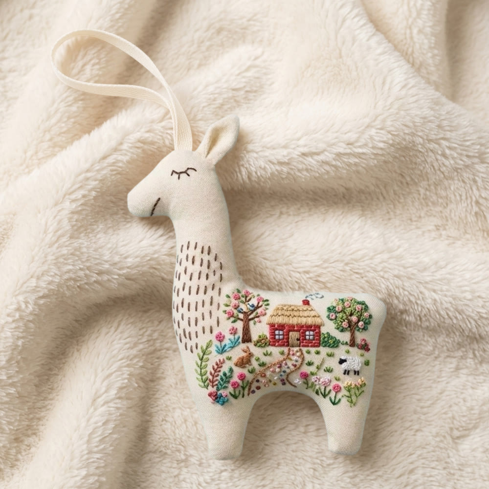 Rubbyoo Llama Embroidery Kit - Rustic Homestead | Creative Handmade Toy | Sewing Plush Craft  - image 6
