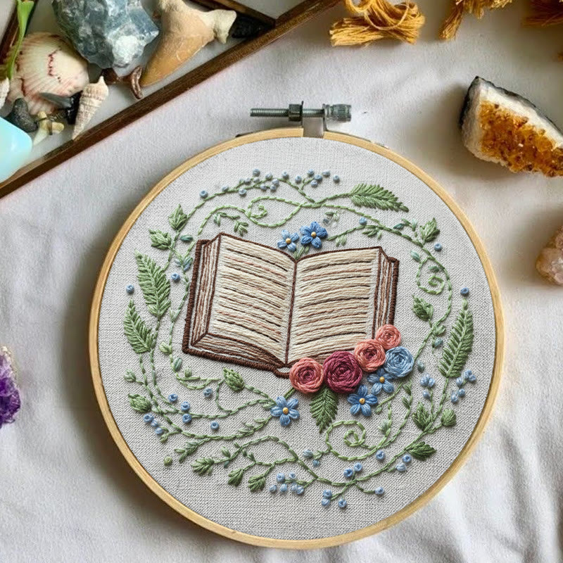 Rubbyoo Embroidery Kit - Blooming Book | Diy Hoop Art | Creative Home Ornament - image 6